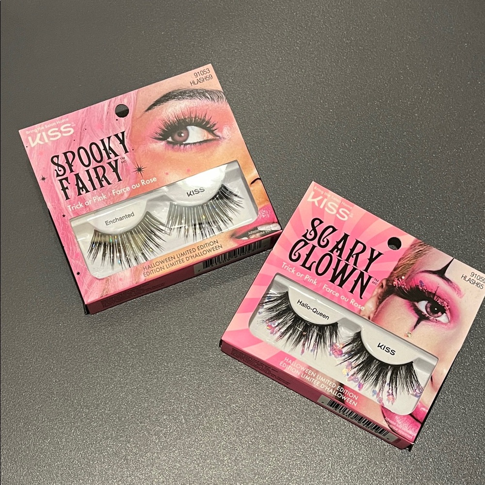 New KISS Spooky Fairy & Scary Clown Lash Duo - Black